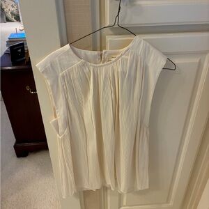 Chic Cream Sleeveless Blouse